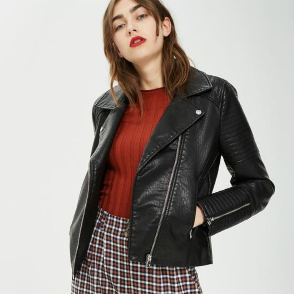 NWOT Topshop Rosa Biker Jacket